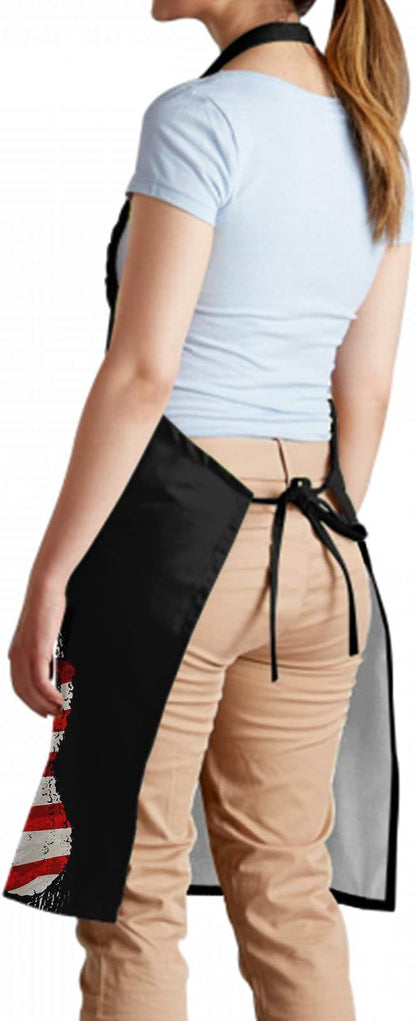 Funny Apron Polyester Grooming Aprons with Pocket for Cooking Kitchen Grilling Adults