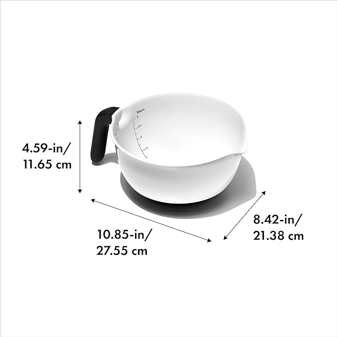 OXO Good Grips 2QT Batter Mixing Bowl, White - Image 3