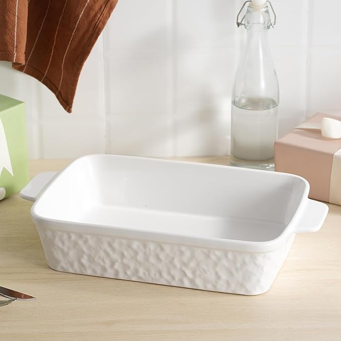 Dafuceramic Casserole Dish for Oven, 4.2 QT Baking Dish, 9x13 Large Porcelain Baking Pan, Durable Rectangular Lasagna Pan Deep with Handles, Microwave Oven Safe - Image 6