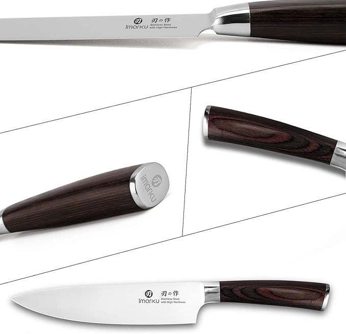imarku Japanese Chef Knife - Sharp Kitchen Knife 8 Inch Chef's Knives HC Steel Paring Knife, Unique Gifts for Men and Women, Gifts for Mom or Dad, Kitchen Gadgets with Gift Box, Mothers Day Gifts - Image 6