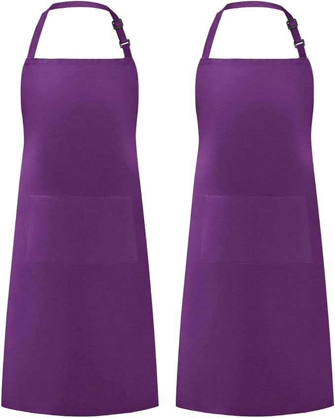 Syntus Apron for Men Women, Adjustable Cooking Kitchen Chef Aprons with 2 Pockets, Cotton/Polycotton/Polyester by Syntus