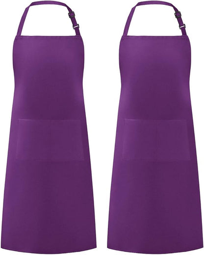 Syntus Apron for Men Women, Adjustable Cooking Kitchen Chef Aprons with 2 Pockets, Cotton/Polycotton/Polyester by Syntus