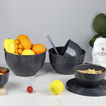 Greentainer Plastic Mixing Bowls with Lids Set for Kitchen, 5 Set Nesting Bowls for Mixing, Baking, Prepping, Cooking and Serving Food, Mixing Bowls Dishwasher, Microwave Safe - Image 3