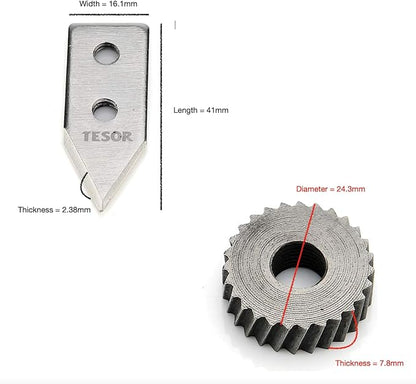 Tesor Replacement Parts - Knife/Blade & Gear Compatible with Edlund #2 Commercial Can Openers (#2 Size - 1 Pack)
