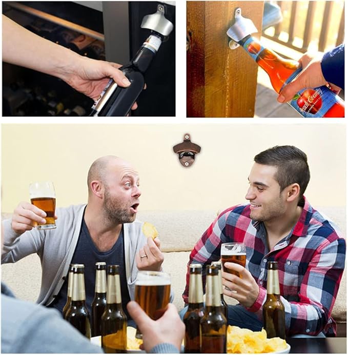 ANSLYQA 20 Pack Bottle Opener Wall Mounted, Vintage Beer Bottle Opener with Screws for Bars KTV Hotels Homes, (Bronze) - Image 6