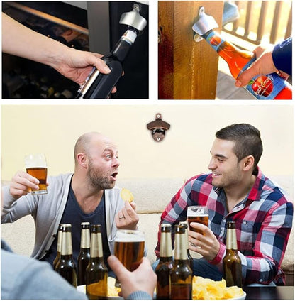 ANSLYQA 20 Pack Bottle Opener Wall Mounted, Vintage Beer Bottle Opener with Screws for Bars KTV Hotels Homes, (Silver) - Image 6