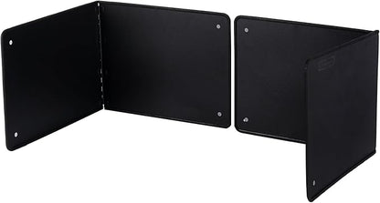 Black Large 2 Pieces 2 Sided Splatter Guard for Frying Stove Top,Oil Splash Guard Cooking for Stove,Non Stick Foldable Splatter Screen for Stove Top by LTSEAME