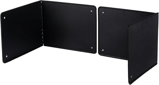Black Large 2 Pieces 2 Sided Splatter Guard for Frying Stove Top,Oil Splash Guard Cooking for Stove,Non Stick Foldable Splatter Screen for Stove Top by LTSEAME