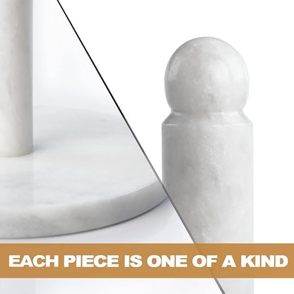 Koville African Natural Marble Paper Towel Holder Countertop, Genuine Stone Paper Towel Holder Stand for Kitchen Storage, for Standard or Jumbo-Sized Rolls(Namib Fantasy) - Image 6