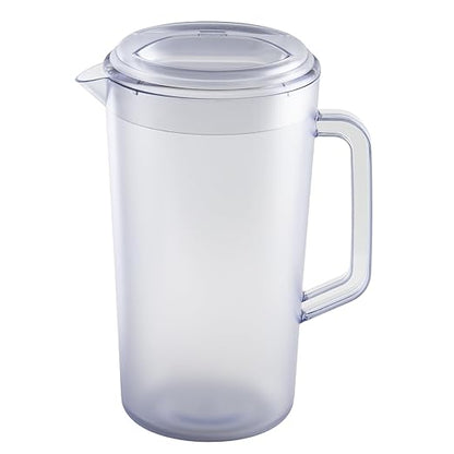 G.E.T. Heavy-Duty 1 Gallon Plastic Pitcher with Lid, Clear, BPA Free - Image 2