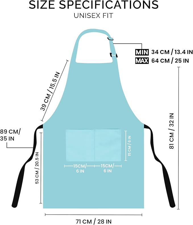 Utopia Kitchen 2 Pack Bib Apron, Adjustable with 2 Pockets, Water and Oil Resistant, Cooking Kitchen Chef Apron for Women Men - Image 2