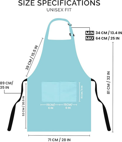 Utopia Kitchen 2 Pack Bib Apron, Adjustable with 2 Pockets, Water and Oil Resistant, Cooking Kitchen Chef Apron for Women Men - Image 2