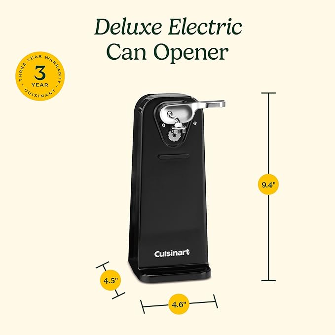 Cuisinart Can Opener with One-Touch Operation, Electric Can Opener for Kitchen Including Magnetic Lid Holder, Automatic Can Opener with Easy Clean Design and Nonslip Base, Black, CCO-50BKN - Image 6