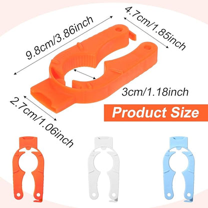 6 Pcs Water Bottle Opener Plastic Bottle Cap Opener Multi-Purpose Orange Soda Can Openers Plastic Jar Grip for Weak Hands Home Kitchen Camping Outdoor Adventure