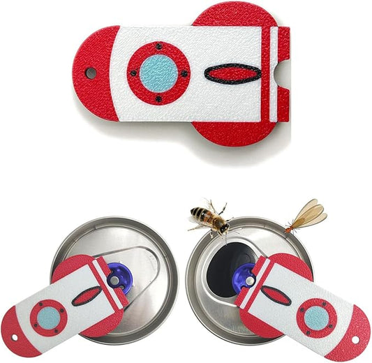 Soda Can Tab Opener Mini Soda Can Cover Easy Tab Opener and Drink Protector Cute Beverage Barricade Soda Protector for Beer,Coke,Aluminum Cans at Party,BBQ, Beach(Rocket)