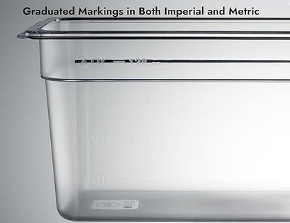 CURTA 6-Pack 1/3 Size 6" Deep NSF Polycarbonate Food Pans | Dishwasher & Freezer Safe Clear Container for Prep Tables, Buffet, Salad Bar, Commercial & Home Kitchen