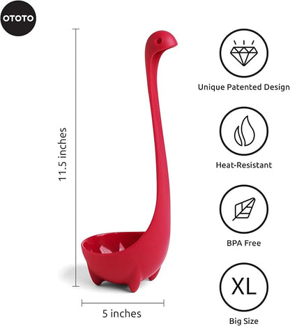 OTOTO The Original Nessie Ladle - Soup Ladle, Funny Gadgets, Loch Ness design, Cooking Gifts for Mom - Cute and Practical Kitchen Utensils - Unique Gifts for Women - Image 2