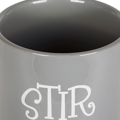 DII Kitchen Accessories Retro Collection Ceramics, Utensil Holder, Gray - Image 3