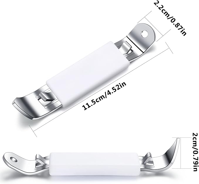 3 Pieces Magnetic Bottle Openers Can Opener Classic Beer Opener Stainless Steel Small Bottle Opener Can Tapper with Magnet for Camping and Traveling HANCELANT (White) - Image 3