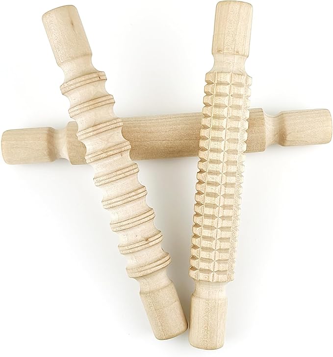 3 pcs 8 Inch Wood Rolling Pin, Great for Children's Play, Arts and Crafts - Image 4