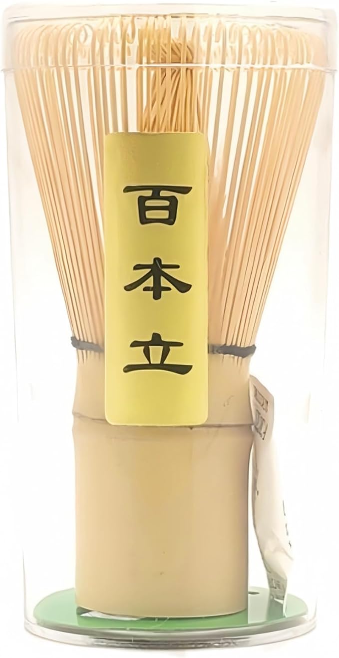 Matcha Whisk - Bamboo Whisk for Matcha Powder, Handcrafted Organic Traditional Japanese Chasen, 100-Prong Matcha Stirrer Wisk Mixer Brush for Authentic Tea Preparation by TURIMON