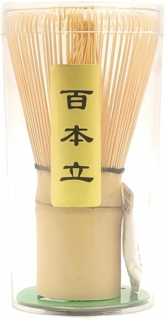 Matcha Whisk - Bamboo Whisk for Matcha Powder, Handcrafted Organic Traditional Japanese Chasen, 100-Prong Matcha Stirrer Wisk Mixer Brush for Authentic Tea Preparation by TURIMON