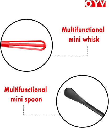 OYV Timeless Kitchen Colors Mini Whisk Set, 8.5 in Mini Whisks for Cooking, 3 Pieces Small Wisk For Whisking, Beating, Blending Ingredients, Mixing Sauces, BPA Free Tiny Whisk - Image 3