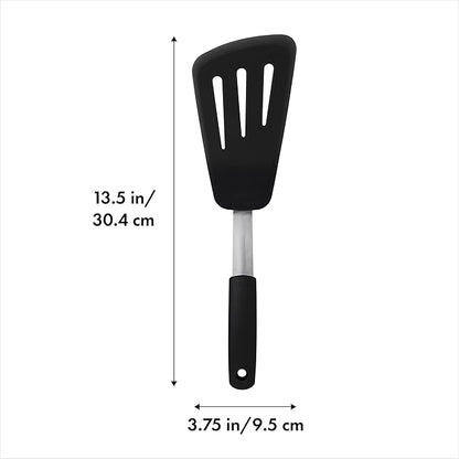 OXO Good Grips Small Silicone Flexible Turner Black & Good Grips Silicone Flexible Omelet Turner - Image 3