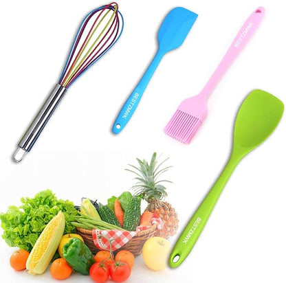 Kitchen Utensil Set - 11 Cooking Utensils - Colorful Silicone Kitchen Utensils - Nonstick Cookware with Spatula Set - Colored Best Kitchen Tools Kitchen Gadgets(Multi) - Image 8