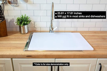 Thirteen Chefs 24 x 18 Large Yellow Cutting Board for Poultry and Chicken - Commercial Grade HDPE for Food Service, 1/2" Thick Dishwasher Safe Poly - Image 5