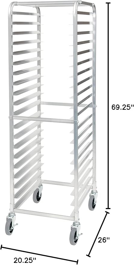 Winco Aluminum Sheet Pan/Bun Rack, 3" Spacing, 20 Tier - Image 2