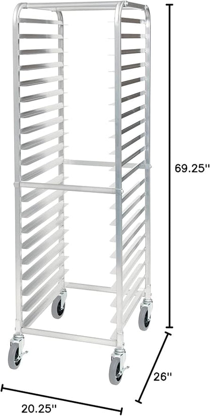 Winco Aluminum Sheet Pan/Bun Rack, 3" Spacing, 20 Tier - Image 2