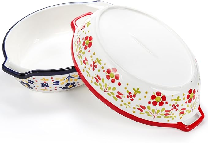 Peohud 3 Pack Ceramic Baking Dishes, 50 Oz Large Casserole Dish for Oven, Oval Au Gratin Pans, Porcelain Bakeware Set Lasagna Pans for Cooking, Cake Dinner, Kitchen, 10 x 7.9 x 2.6 Inches - Image 4