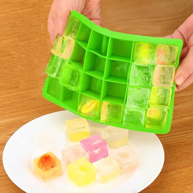 TAO CICADA Ice Cube Tray, 3 Pack Silicone Ice Cube Molds, Ice Cube Trays, Silicone Ice Trays, Easier to Release, BPA Free for Alcohol/Coffee/Beverages (Blue, Green, Rose red) - Image 5