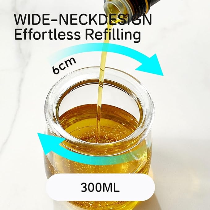 Retractable Oil Brush Dispenser, 2-in-1 Glass Olive Oil Bottle with Silicone Basting Brush — Adjustable Telescopic Design for Cooking, BBQ, and Baking (White/Green/Yellow) (YELLOW)