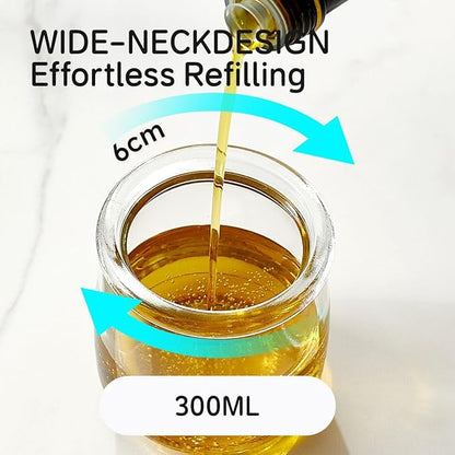 Retractable Oil Brush Dispenser, 2-in-1 Glass Olive Oil Bottle with Silicone Basting Brush — Adjustable Telescopic Design for Cooking, BBQ, and Baking (White/Green/Yellow) (YELLOW)