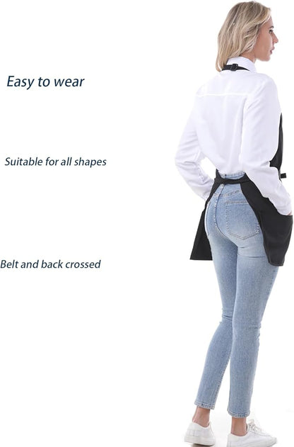 Aprons for Women with 3 Pockets, Server Apron, Aprons for Cooking, Chef Apron, Comfortable Material Adjustable