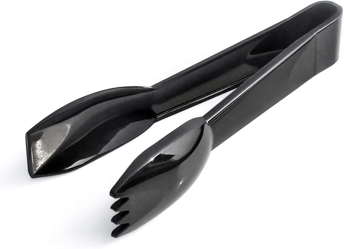 New Star Foodservice 42290 Utility Tong, High Heat Plastic, Straight Edge, 6 Inch, Set of 12, Black by NewStarFoodservice