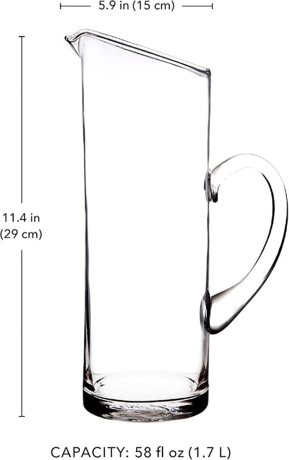 Glass Water Pitcher with Spout – Elegant Serving Carafe for Water, Juice, Sangria, Lemonade, and Cocktails – Crystal-Clear Glass Beverage Pitcher. - Image 3