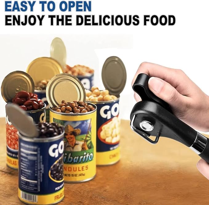PAKITNER- Safe Cut Can Opener, Smooth Edge Can Opener - Handheld Easy Turn Knob, Manual Can Opener, Ergonomic Smooth Edge, Food Grade Stainless Steel Cutting Tool for Kitchen & Restaurant - Image 5