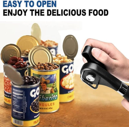 PAKITNER- Safe Cut Can Opener, Smooth Edge Can Opener - Handheld Easy Turn Knob, Manual Can Opener, Ergonomic Smooth Edge, Food Grade Stainless Steel Cutting Tool for Kitchen & Restaurant - Image 5
