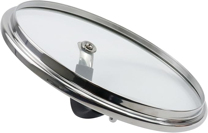 Antrader Glass Lid,7"Tempered Replacement Lid with Silicone Handle for Any Cookware（ID:7.03"-OD:7.56")