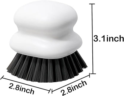 Dish Brush with Handle, Kitchen Scrub Brushes for Cleaning, Dish Scrubber with Nylon bristles for Sink, Pots, Pans (1Pack White Nylon bristles) - Image 4