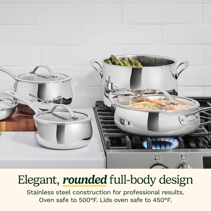 Cuisinart 12-Piece PureClad™ Triple-Ply Stainless Steel Cookware Set, PCT-12 - Image 4