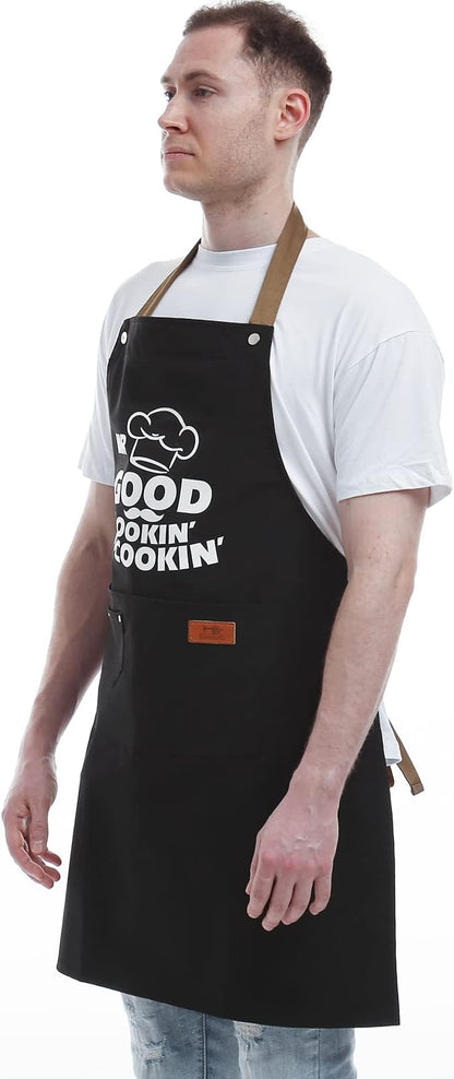 Gifts for Dad from Daughter Son, Father's Day Gifts - Birthday, Thanksgiving Gift for Dad, Manly Gift for Friends - Funny Birthday Presents for Him, Brother, Funny Cooking Apron with Pockets