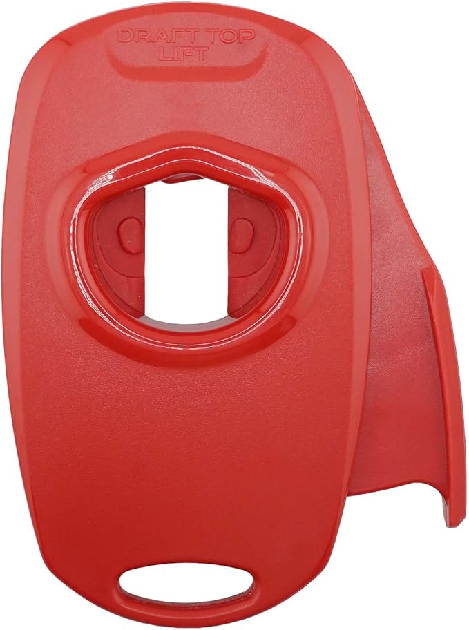 Draft Top Lift Universal Topless Can Opener - Smooth Edge Aluminum Can Lid Remover For Beer, Cocktails, & Soda - Ideal For Tailgating & Garnishes, As Seen On Shark Tank, Made In The USA, Red by DraftTop