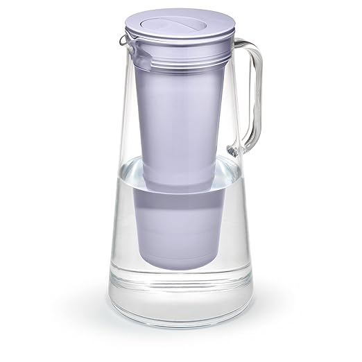 LifeStraw Home – Water Filter Pitcher, 10-Cup, Wisteria, BPA Free Designed for Everyday Protection Against Bacteria, parasites, microplastics, Lead, Mercury, PFAS and a Variety of Chemicals by LifeStraw