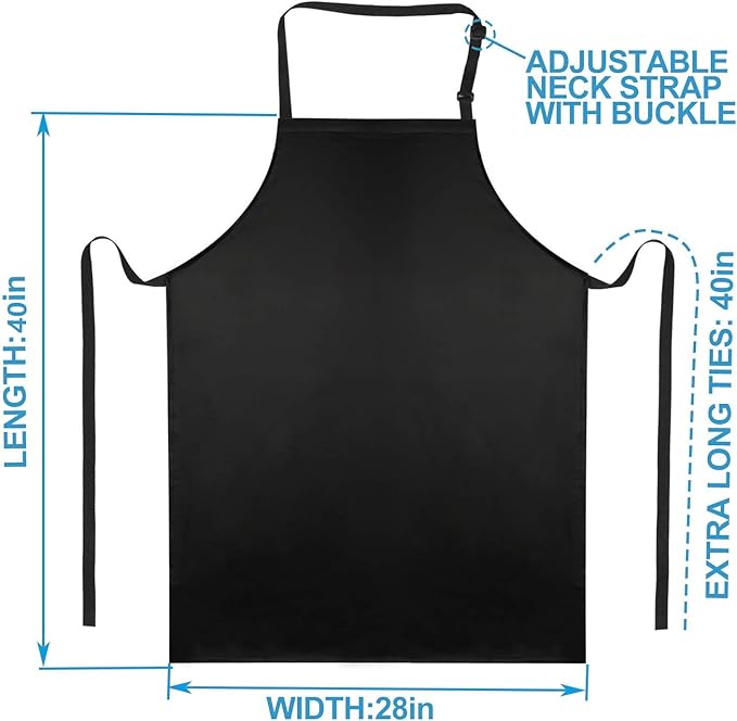 Gotega Waterproof Rubber Vinyl Apron Adjustable Dishwasher Apron - Apron for Women Men Heavy Duty Work Apron - Image 2