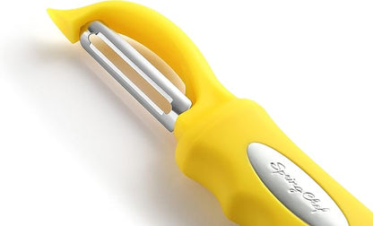 Spring Chef Premium Swivel Potato Peeler for Kitchen, Stainless Steel Fruit Peeler with Soft Grip Handle, Perfect for Vegetable, Apple, Carrot, Cucumber, Ginger - Dishwasher Safe - Yellow - Image 8