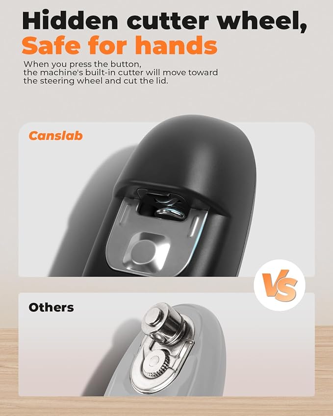 Canslab Ultrablde (Basic Version）_Rechargeable Electric Can Openers for Kitchen for Seniors with Arthritis- USB Battery Can Opener for Any Size Can - Smooth Edge, Handsfree, Wall Mountable Opener - Image 6